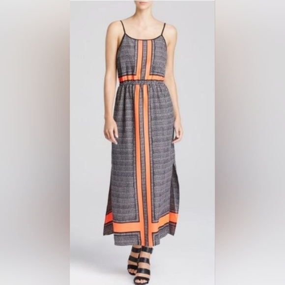Vince Camuto Tropical Rain Maxi Dress Black XS - Picture 1 of 7